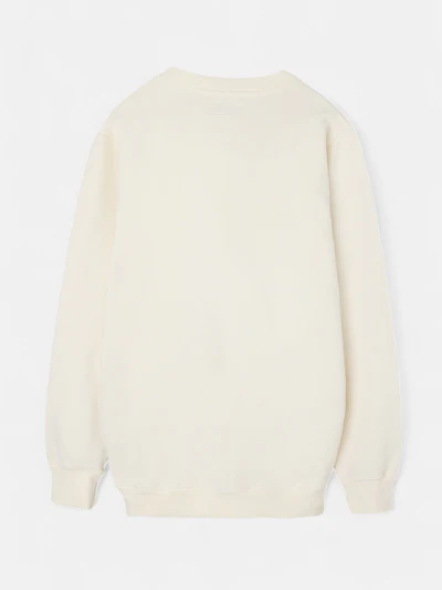 Sudadera Flock Crema  - Silbon