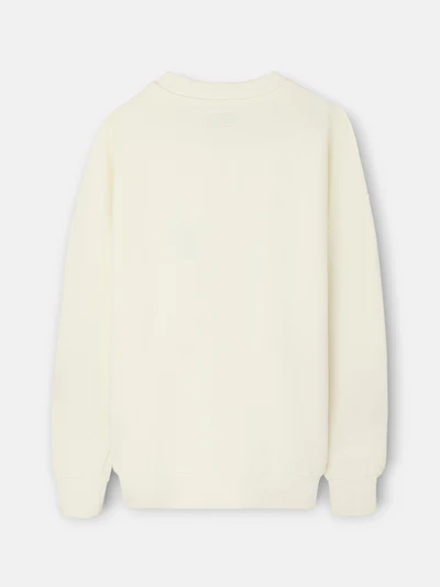 Sudadera Relaxed Fit Retro Crema  - Silbon