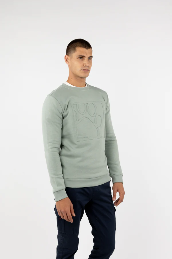 Sudadera Huella Relieve Khaki Suave - Williot