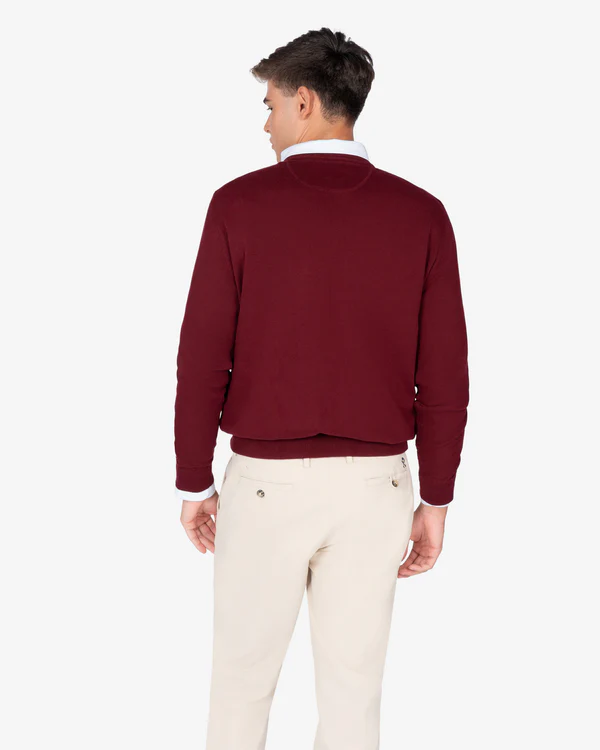Jersey Icon Round Neck Burgundy - Harper &amp; Neyer