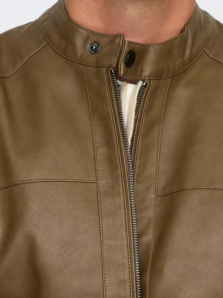 Chaqueta Onsmike Pu Racer Jacket Otw Noos Monks Robe - Only &amp; Sons