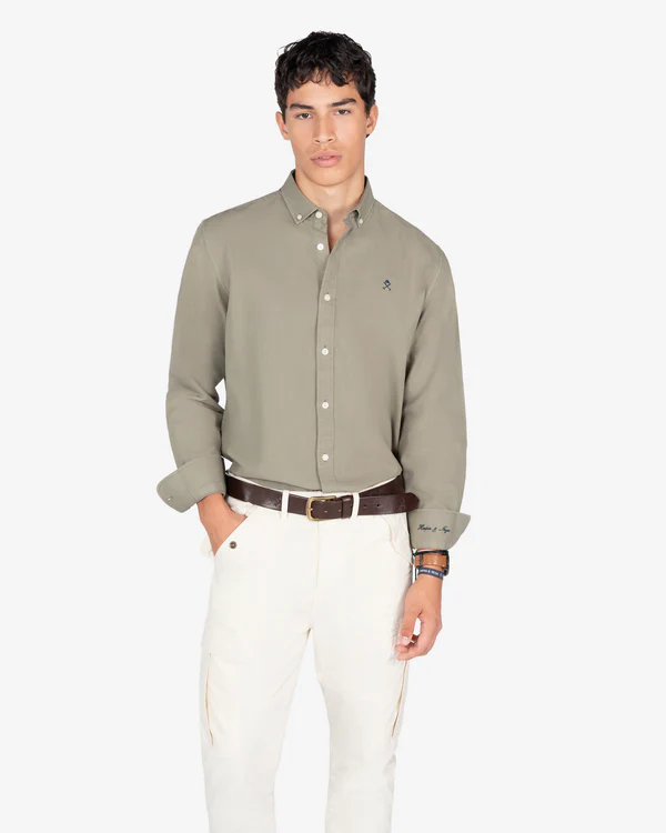 Camisa Veneto Moss Green - Harper &amp; Neyer