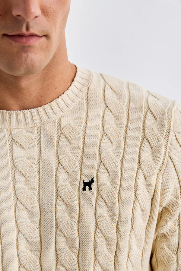 Jersey Trenzado Crema - Williot