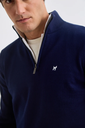 Jersey Media Cremallera Cuello Polo Marino - Williot