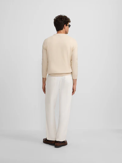 Jersey Classic Cuello Redondo Beige Claro - Silbon