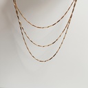 Collar Triple Cadena Dorado