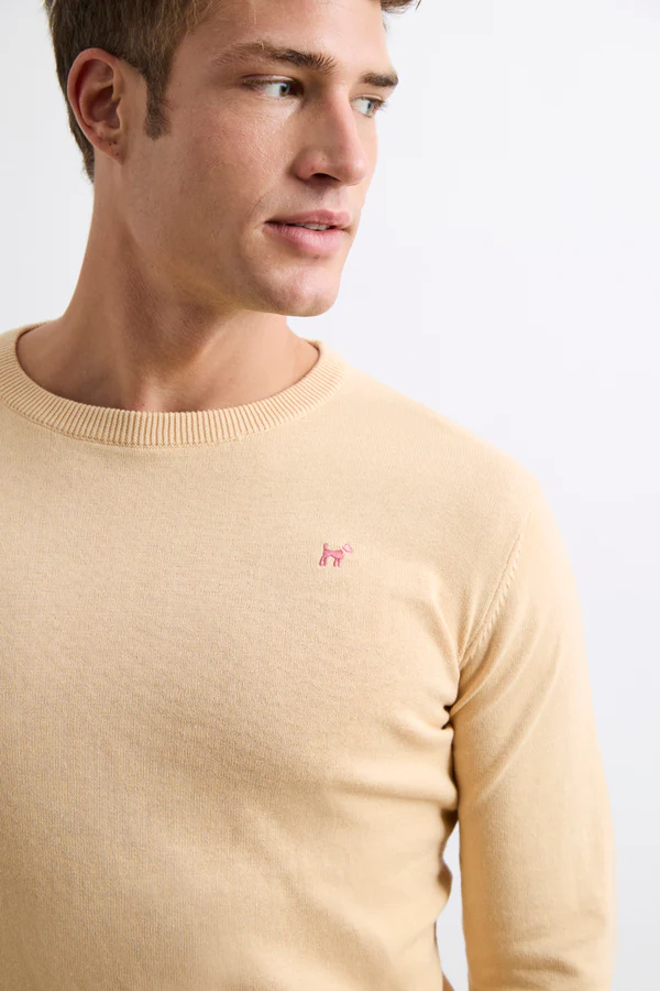 Jersey Cuello Redondo Beige - Williot