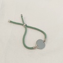 Pulsera Cordón Medalla Grabable Plateado (+ COLORES)