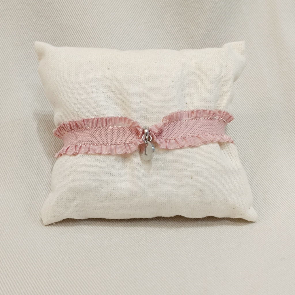 Pulsera Cinta Volante Elástica con Inicial Silueta