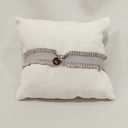 Pulsera Cinta Volante Elástica con Inicial Silueta