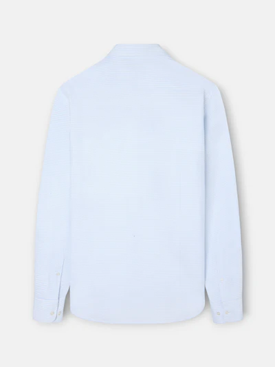 Camisa Sport Oxford Raya Horizontal Celeste  - Silbon