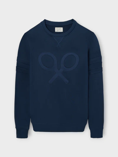 Sudadera Raqueta Relieve Tono Marino - Silbon