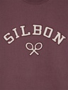 Sudadera Raqueta Media Pana Burdeos  - Silbon
