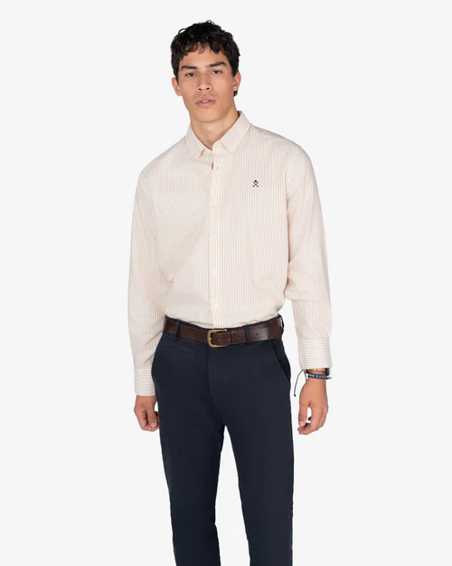 Camisa North Sea Camel - Harper &amp; Neyer