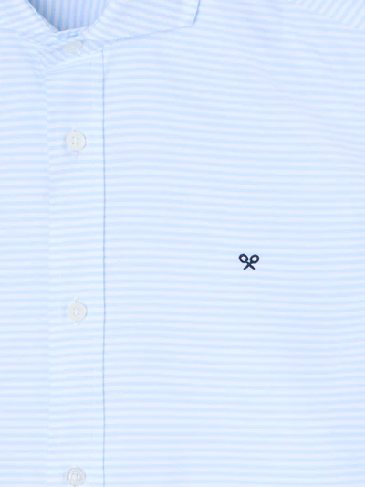 Camisa Sport Oxford Rayas Horizontales Celeste - Silbon