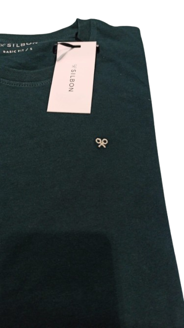 Camiseta Minilogo Verde Oscuro - Silbon