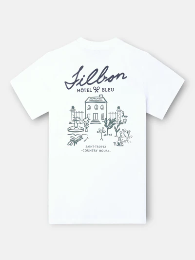 Camiseta Hotel Bleu Blanca - Silbon