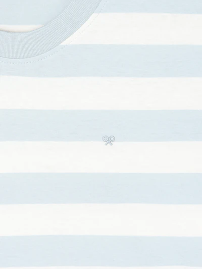 Camiseta Minilogo Rayas Aguamarina - Silbon