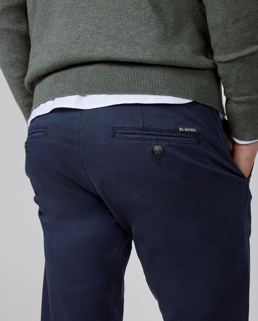 Pantalón Chino Básico Marino - El Ganso