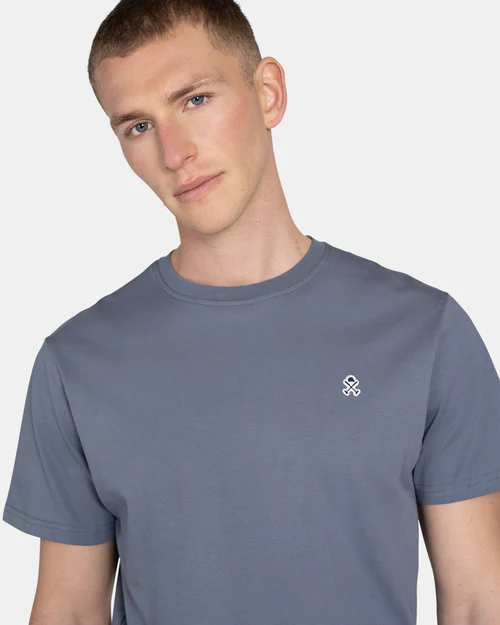 Camiseta Biscuit Retro Logo Blue Shadow - Harper &amp; Neyer