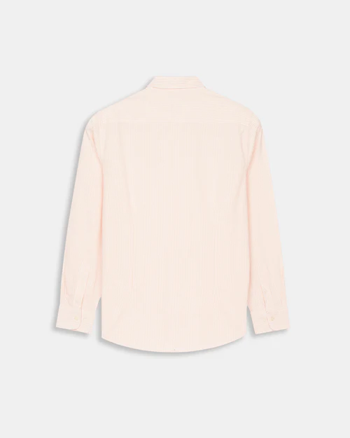 Camisa Mediterraneo Striped Oxford Coral Peach - Harper &amp; Neyer