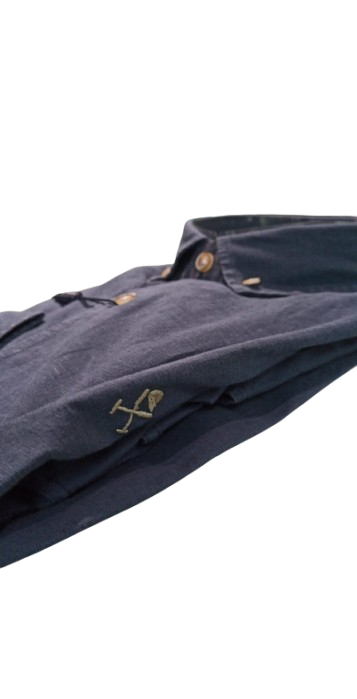 Camisa Royal Academy Navy Gray - Harper &amp; Neyer