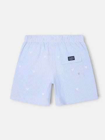 Bañador Rayas Finas Logo Azul Claro - Silbon