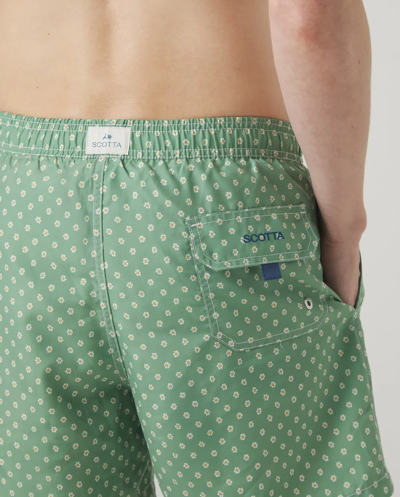 Bañador Flowers Classic Khaki - Scotta