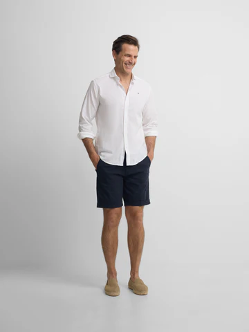 Camisa Sport Lino Blanca - Silbon