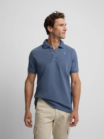 Polo Clásico Liso Azul Indigo - Silbon