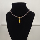 Collar Cordón Helado Amarillo Dorado