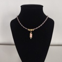 Collar Cordón Helado Rosa Dorado