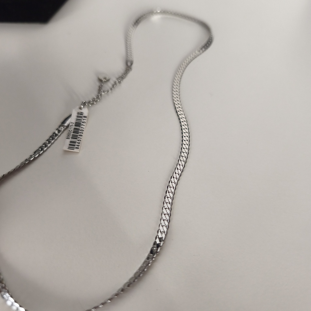 Collar Cadena Trenzada Plateado