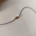 Collar Cuerda Macramé Azul Pez (Dorado)