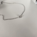 Collar Corazón Intercalado (Plateado)
