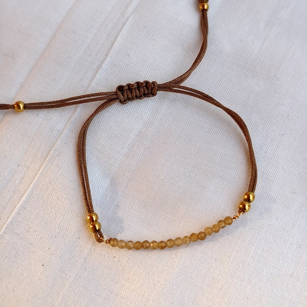 Pulsera Marrón (Dorado)