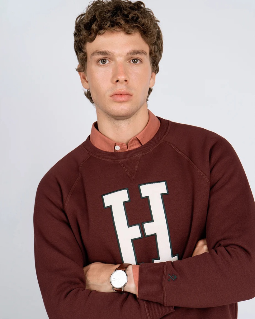 Sudadera Ranglan H Rich Burgundy - Harper &amp; Neyer