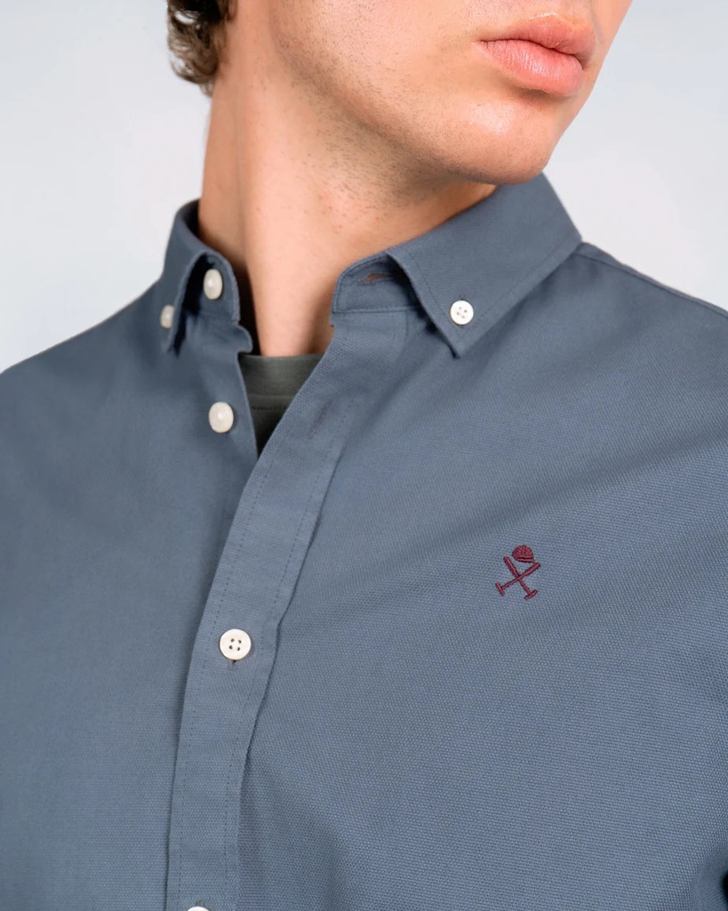 Camisa Estructura Veneto Blue Tide - Harper &amp; Neyer
