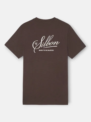 Camiseta Silbon Bordado Marrón - Silbon