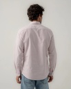 Camisa Oxford Regular Rayas Burdeos - Scotta