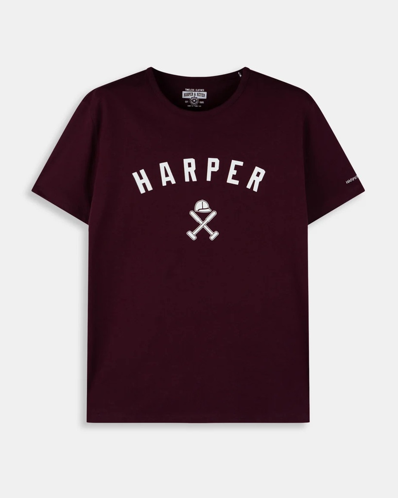 Camiseta New England Rich Burgundy - Harper &amp; Neyer