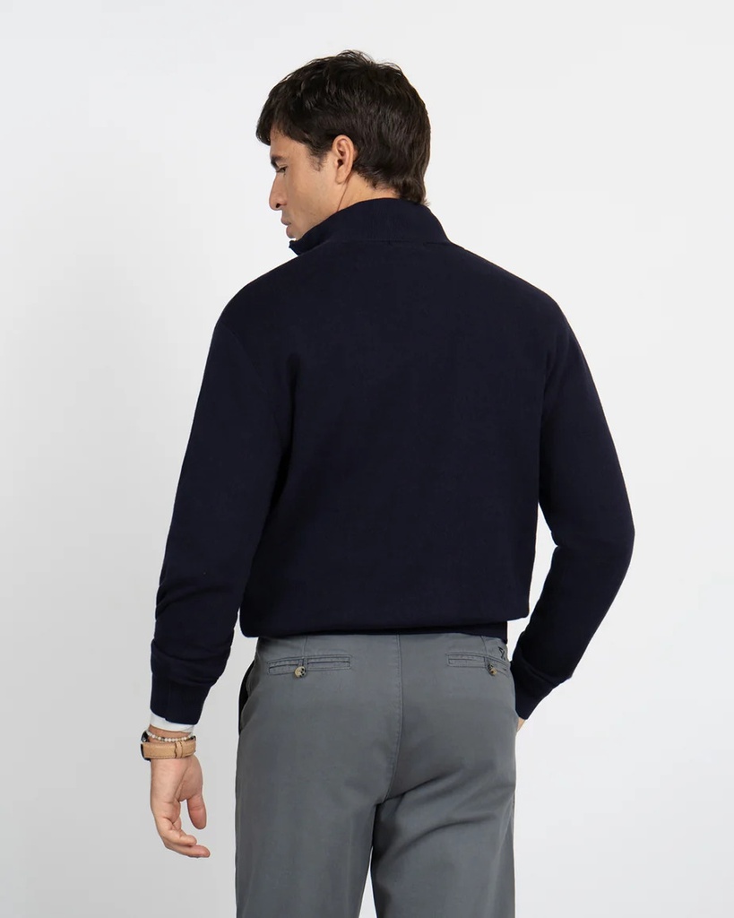 Jersey Zipper Navy Blue - Harper &amp; Neyer