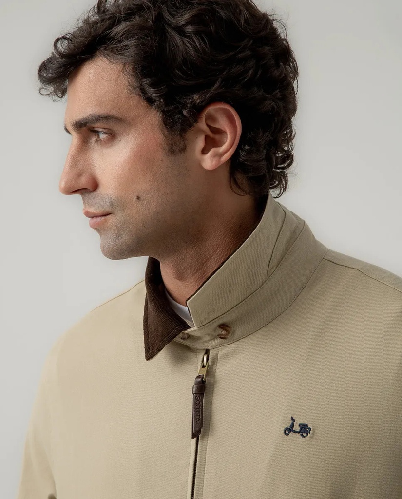 Chaqueta Corta Sarga Beige - Scotta