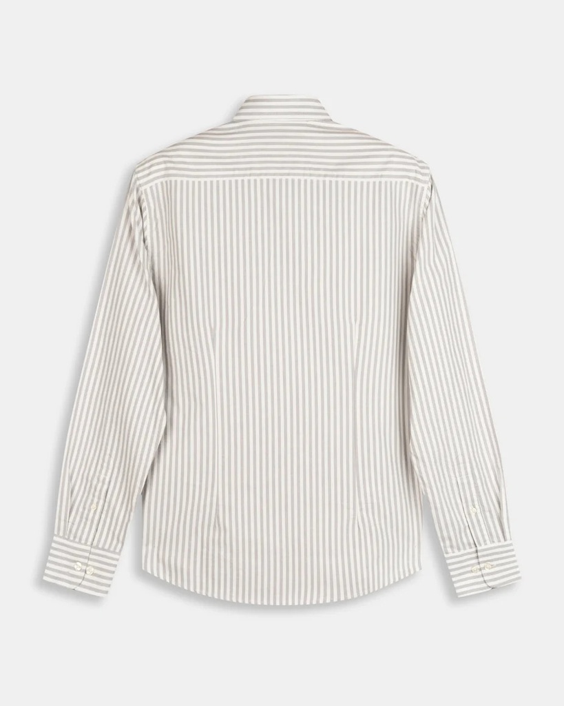 Camisa Rayas North Sea Gray Ember - Harper &amp; Neyer