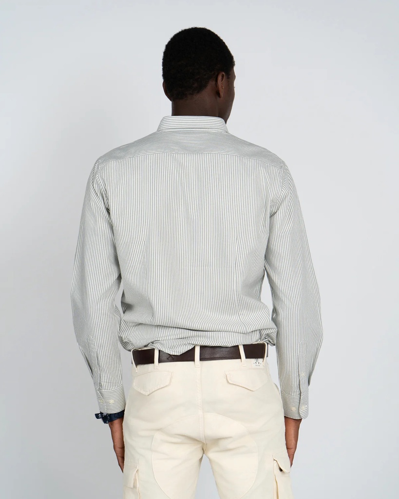 Camisa Rayas Mediterráneo Green Mosswood - Harper &amp; Neyer