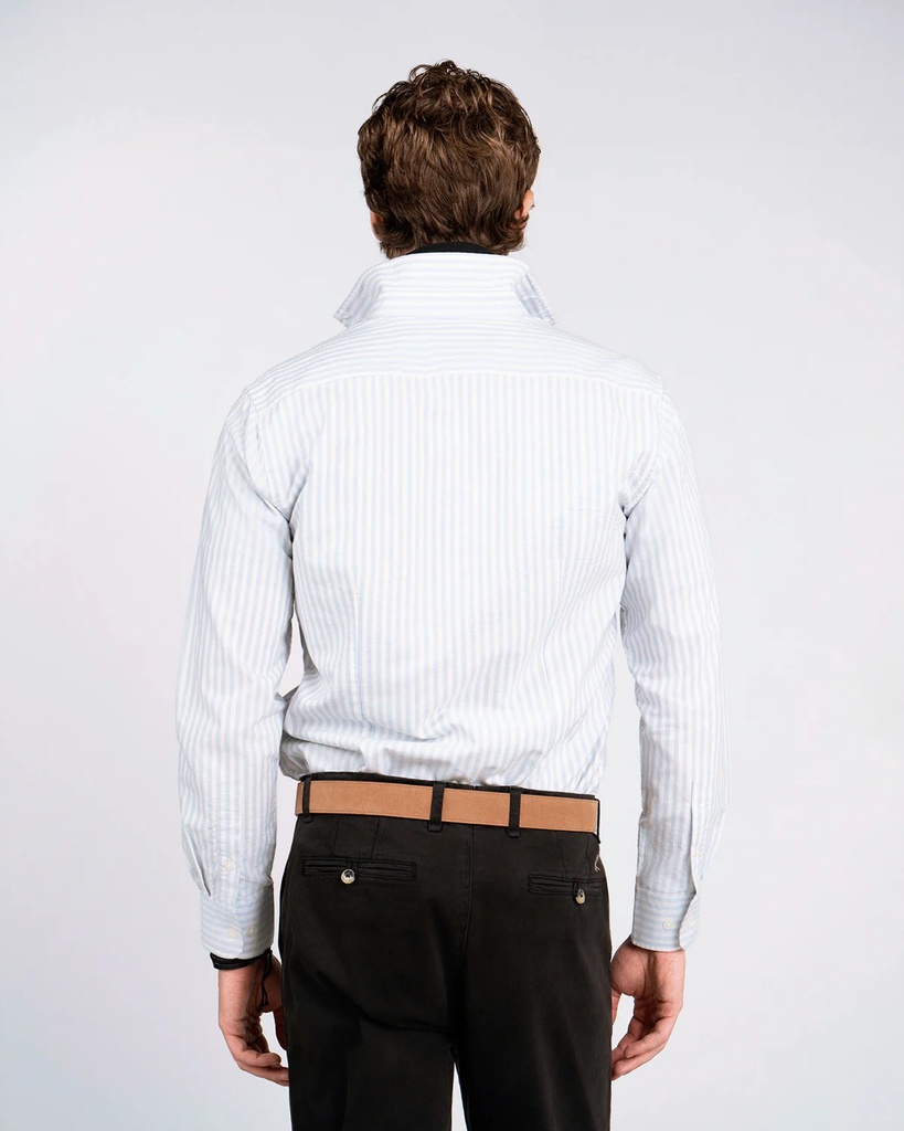 Camisa Rayas North Sea Iced Blue - Harper &amp; Neyer