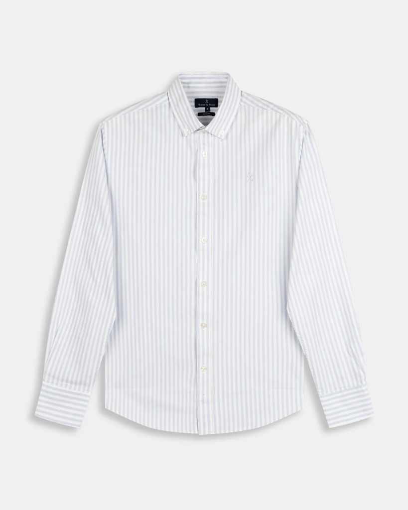Camisa Rayas North Sea Iced Blue - Harper &amp; Neyer