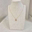 Collar Inicial Dorada Brillo Letra "D"