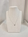 Collar Inicial Plateada Gruesa Letra "F"