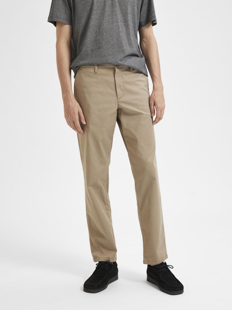 Slh196 Straight Miles Sun Oatmeal - Selected Homme